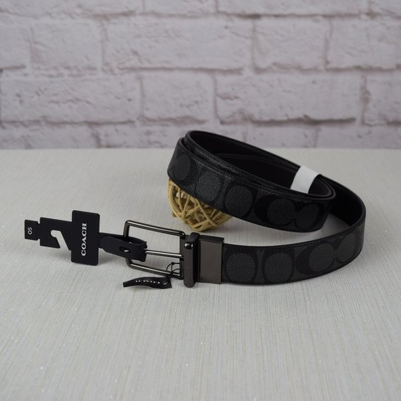 NWT Coach Signature Cut-To-Size Reversible Belt OS - Picture 4 of 10